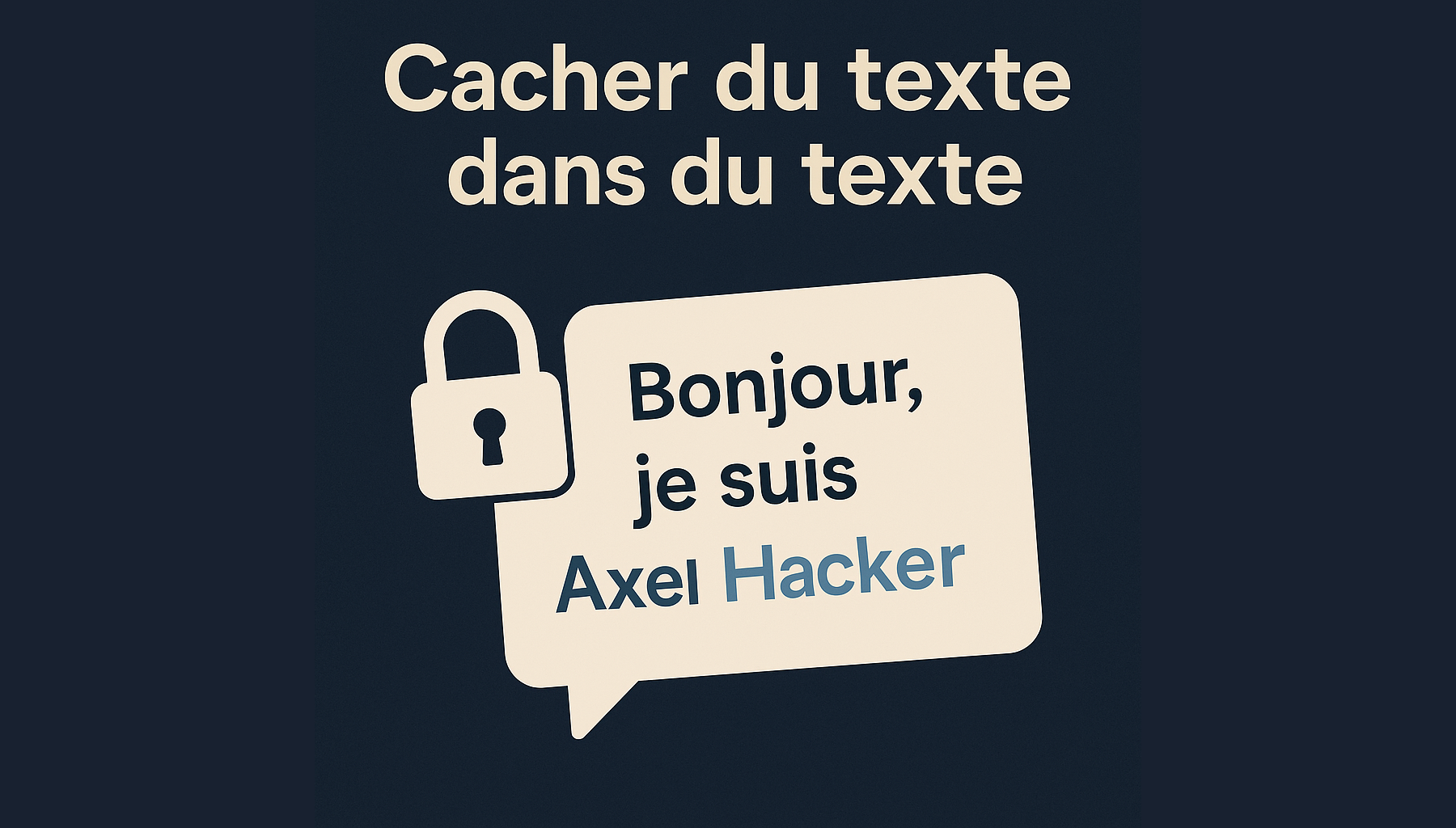 Cacher du texte dans du texte