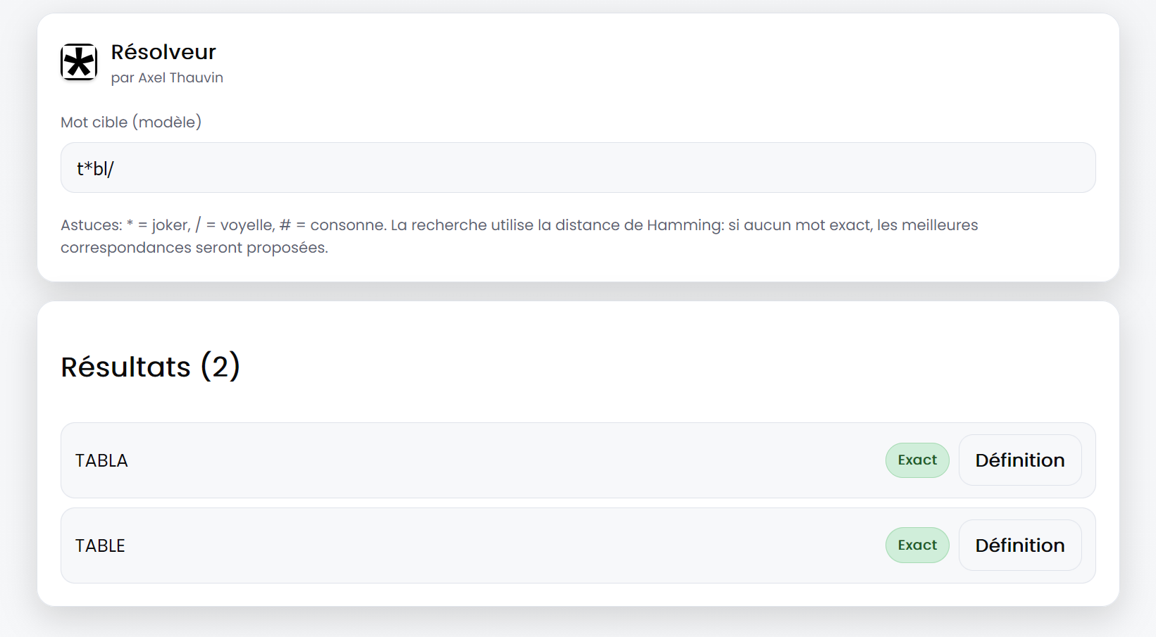 Programme Mots Croisés