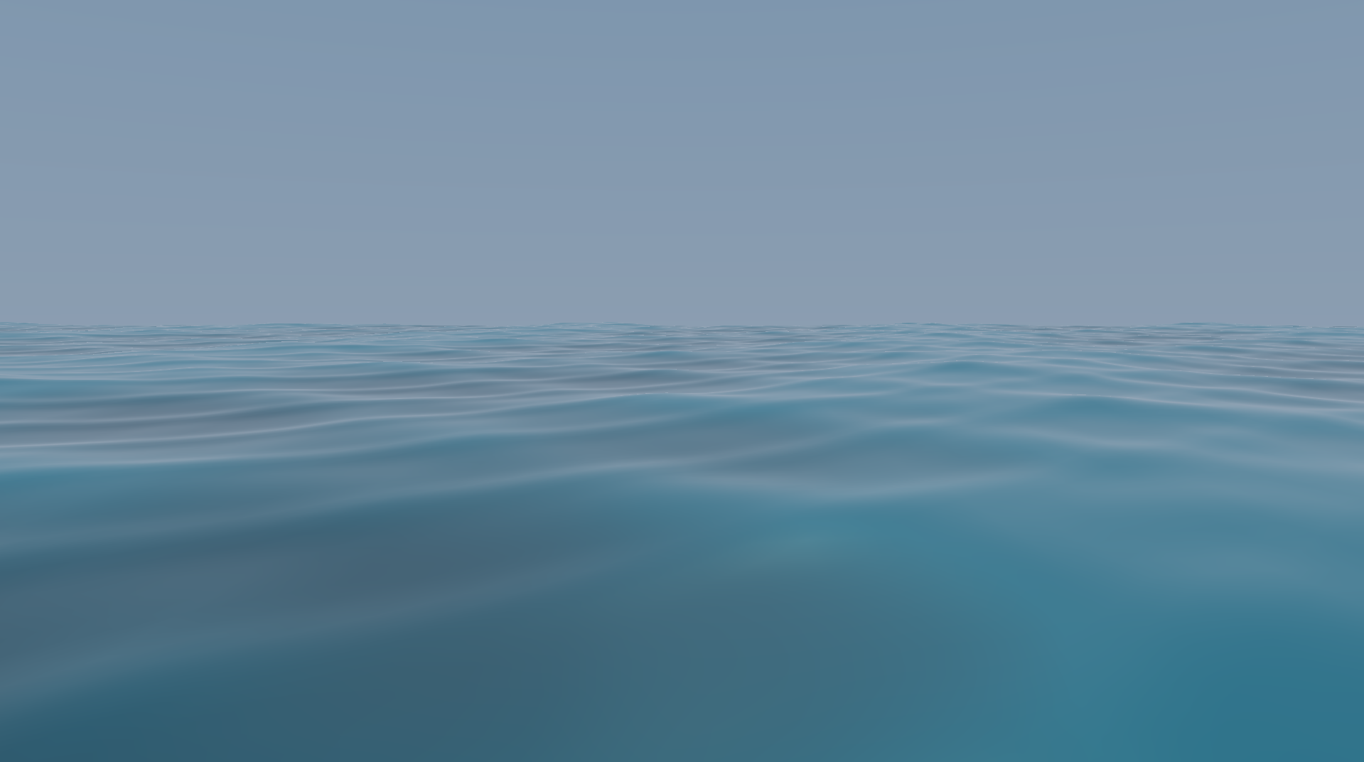 Vagues de base dans l'océan