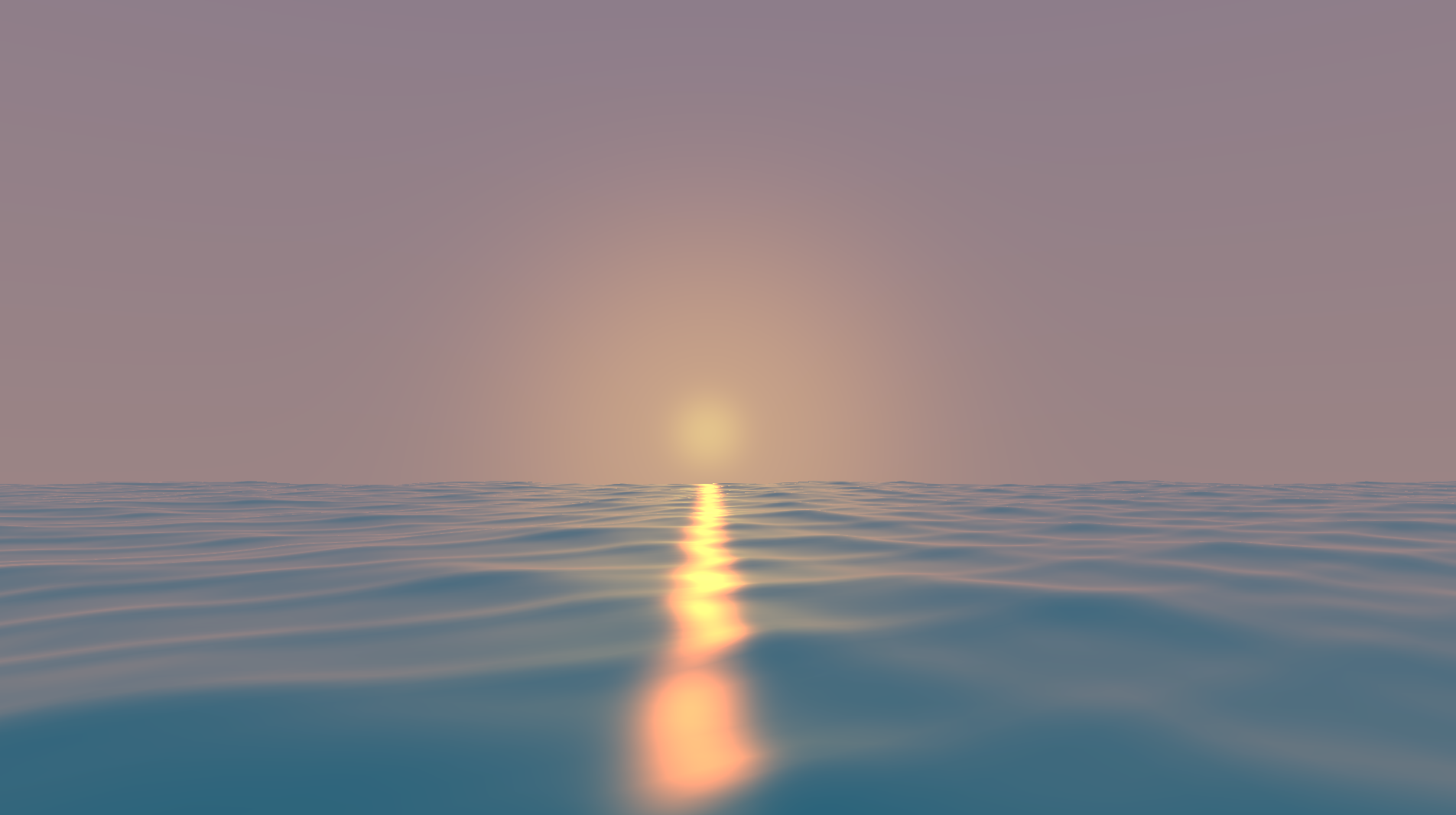 Coucher de soleil sur l'océan